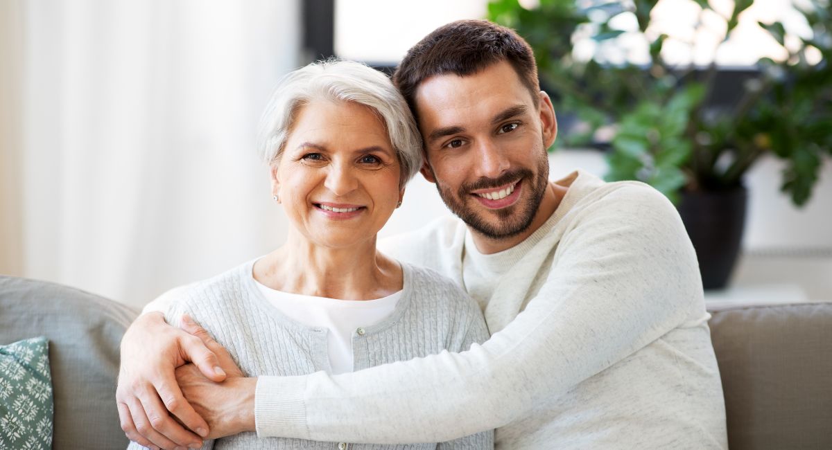 younger man with older woman