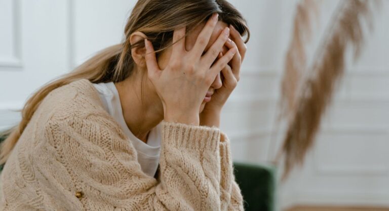 how to get out of rock bottom, stressed out woman
