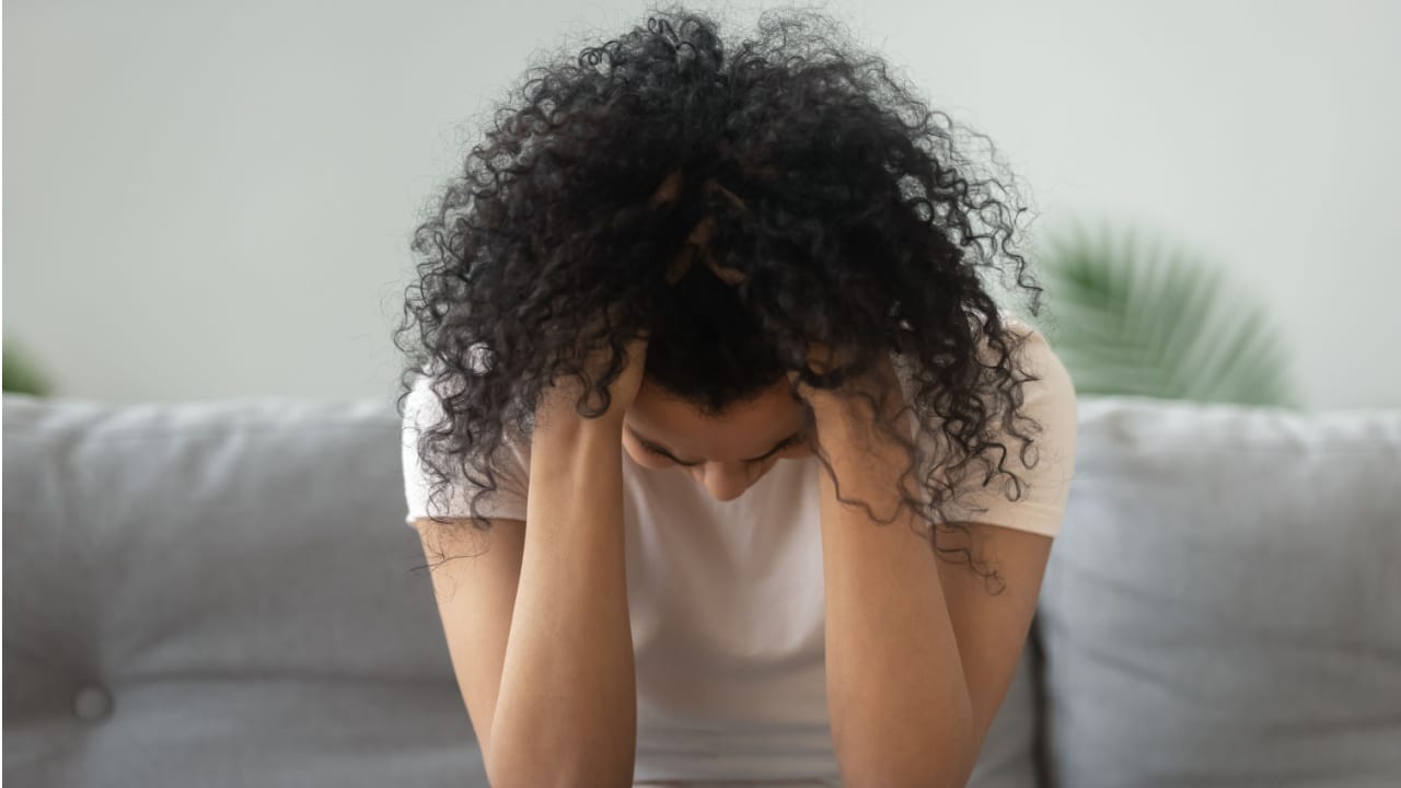 overcoming trauma sad woman