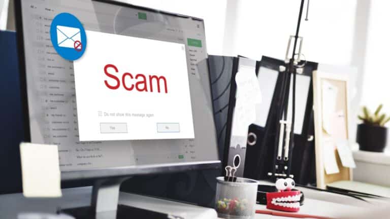email scam on computer