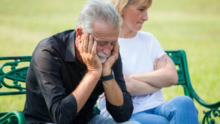 older couple arguing