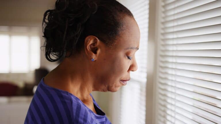 sad woman start over at 50 with nothing